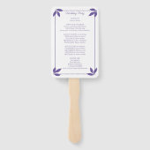 Paarse Woodsy bruiloft Monogram beste dag ooit Handwaaier (Achterkant)