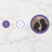 Paarse Woodsy Wedding Garland Voeg optionele foto  Confetti (Voorkanten)