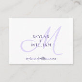 Paarse Woodsy Wedding Ultra Violet Details Informatiekaartje (Achterkant)