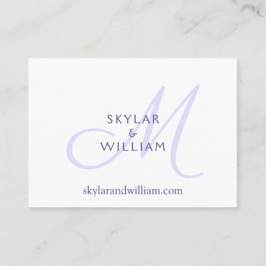 Paarse Woodsy Wedding Ultra Violet Details Informatiekaartje (Achterkant)