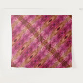 Paarse x 1974 Ikat 7 Wandkleed (Voorkant (horizontaal))