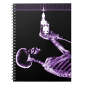 Paarse X-Ray Skeletbouwer Notitieboek (Voorkant)