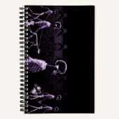 Paarse X-Ray Skeleton City Scene Notitieboek (Voorkant)