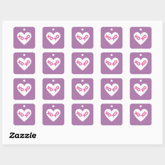 Paarse XOXO Hart Valentijnsdag Sticker
