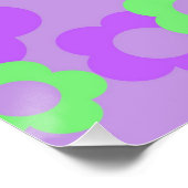 Paarse Y2K Bold Wildflower Levendige Spring Art Perfect Poster (Hoek)