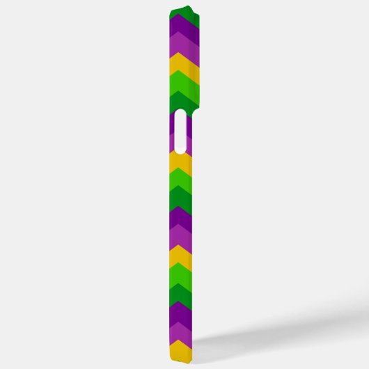 PAARSE YELLOW GREEN MARDI GRAS ZIG ZAG STRIPES Case-Mate iPhone CASE (Achterkant / Rechts)