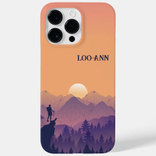 Paarse Yellow Hike Mountain Sunset Case-Mate iPhone 14 Pro Max Hoesje