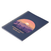  Paarse Yellow Hike Mountain Sunset Notitieboek (Linkerzijde)
