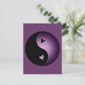 paarse yin yang briefkaart (Staand voorkant)