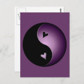 paarse yin yang briefkaart (Voorkant / Achterkant)