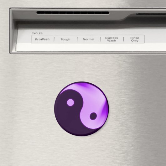 Paarse Yin yang magneet (Insitu (Vaatwasser))
