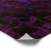 Paarse Yin Yang met levensboom Poster (Hoek)