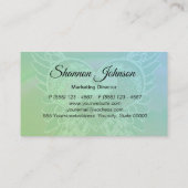 Paarse Yin Yang met Mandala Heart Visitekaartje (Achterkant)