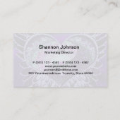 Paarse Yin Yang met Mandala Heart Visitekaartje (Achterkant)