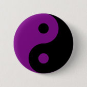 Paarse Yin Yang Symbol Button (Voorkant)