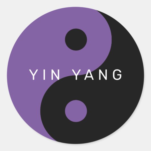 Paarse Yin Yang symbool aangepaste sticker sealers (Voorkant)