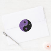 Paarse Yin Yang symbool aangepaste sticker sealers (Envelop)