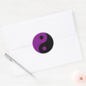 Paarse Yin Yang Symbool Sticker (Envelop)