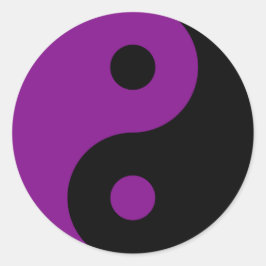 Paarse Yin Yang Symbool Sticker