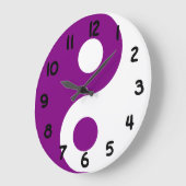 Paarse Yin Yang Wall klok (Hoek)