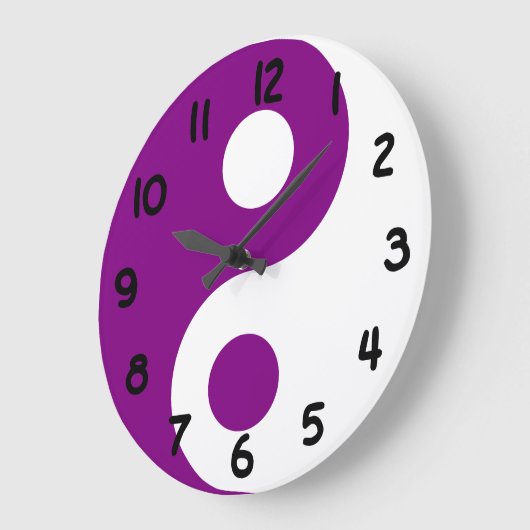 Paarse Yin Yang Wall klok (Hoek)
