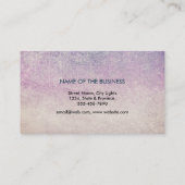 Paarse Yoga Instructeur Lotus Bloemmassage Visitekaartje (Achterkant)