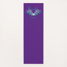 Paarse yoga mat - Breathe, je hebt dit