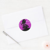 Paarse Yoga Silhouet Sticker (Envelop)