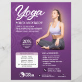 Paarse yogaklasse Flyer (Voorkant)