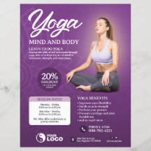 Paarse yogaklasse Flyer