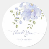 Paarse zachte bloesem ronde sticker (Voorkant)