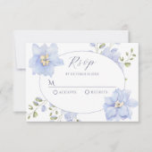 Paarse zachte bloesem RSVP kaartje (Voorkant)