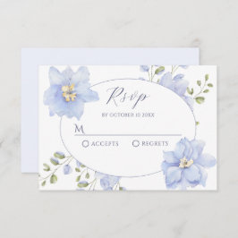 Paarse zachte bloesem RSVP kaartje