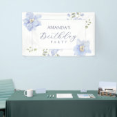 Paarse zachte bloesem spandoek (Beurs)