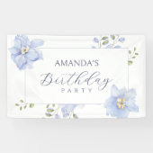 Paarse zachte bloesem spandoek (Horizontaal)