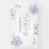 Paarse zachte bloesem spandoek (Verticaal)