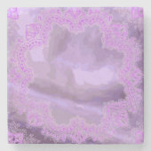 Paarse zakdoek Abstract Onderzetter van Marble Sto (Voorkant)