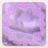 Paarse zakdoek Abstracte Onderzetters Reeks 6 (Voorkant)