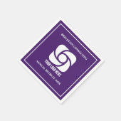 Paarse Zakelijk Logo Aangepaste Bedrijfsfeest Servet (Hoek)