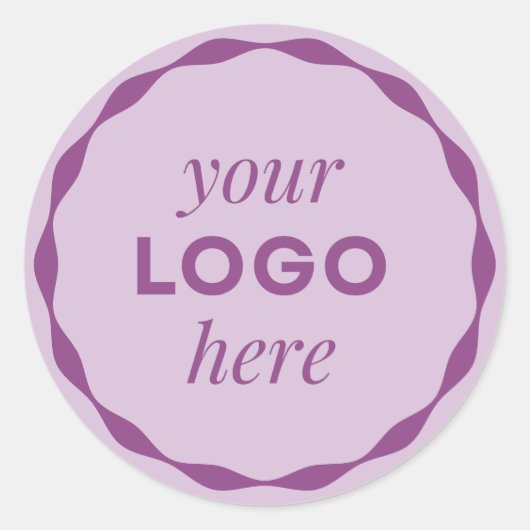Paarse Zakelijk Logo Schaal Cirkel Sticker (Voorkant)