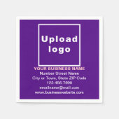 Paarse Zakelijk Merk op Papieren Servet (Voorkant)