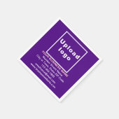 Paarse Zakelijk Merk op Papieren Servet (Hoek)