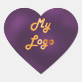 Paarse zakelijke logo hart hart sticker (Voorkant)