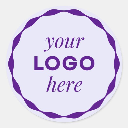 Paarse Zakelijke Logo Schaal Cirkel Sticker (Voorkant)