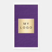 Paarse zakelijke logo servet (Voorkant)