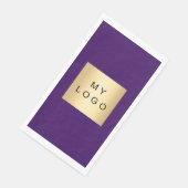 Paarse zakelijke logo servet (Hoek)