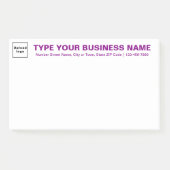 Paarse Zakelijke Merk Teksten op Kop van Groot Post-it® Notes (Voorkant)
