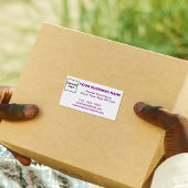 Paarse Zakelijke Merk Teksten op Verzendlabel