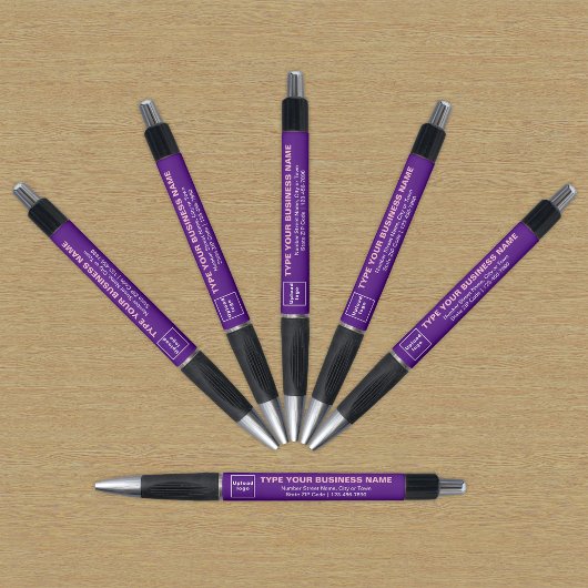 Paarse Zakelijke Merknaam op Pen