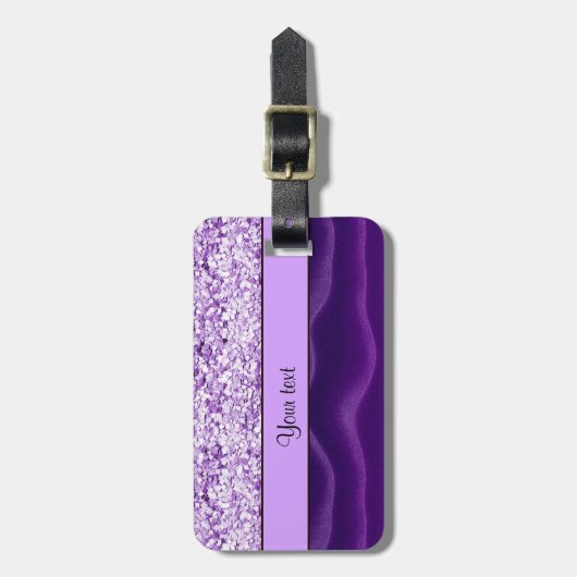 Paarse zand bagagelabel (Voorkant verticaal)